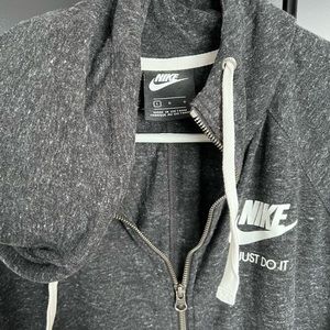 Dark Grey Nike Full Zip Hooded Jacket